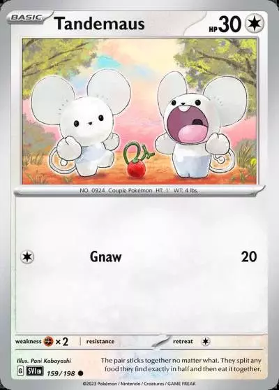 Tandemaus 159/198 Scarlet & Violet Pokemon card