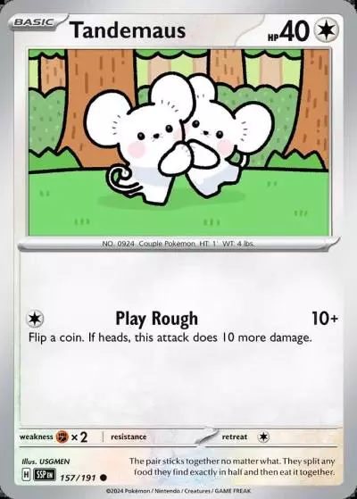 Tandemaus 157/191 Surging Sparks Pokemon card