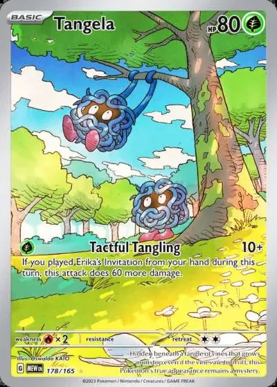 Tangela 178/165 151 Pokemon card