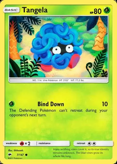 Tangela 7/147 Burning Shadows Pokemon card