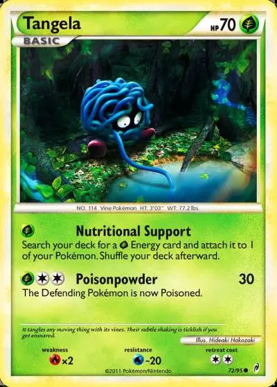 Tangela 72/95 Call of Legends Pokemon card