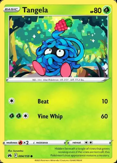Tangela 4/159 Crown Zenith Pokemon card