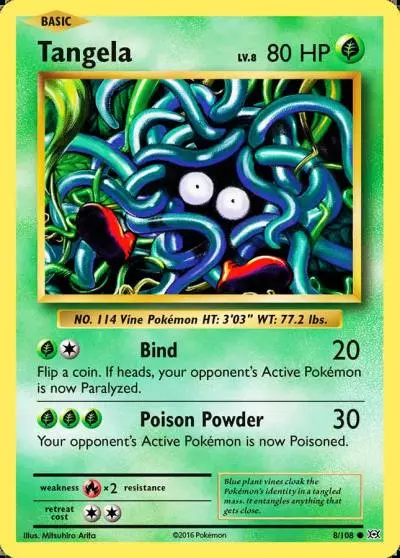 Tangela 8/108 Evolutions Pokemon card