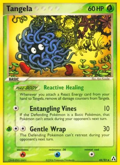 Tangela 44/92 Legend Maker Pokemon card