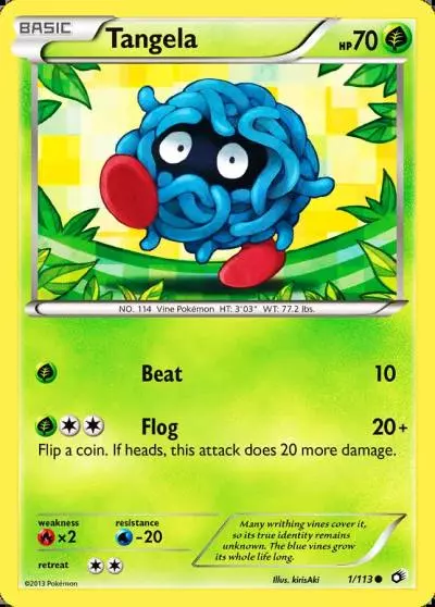 Tangela 1/113 Legendary Treasures Pokemon card