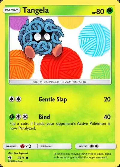 Tangela 1/214 Lost Thunder Pokemon card