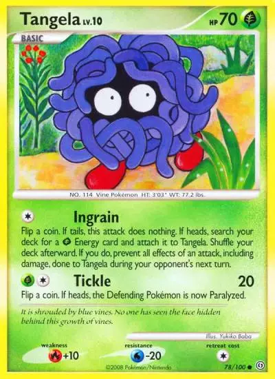Tangela 78/100 Stormfront Pokemon card