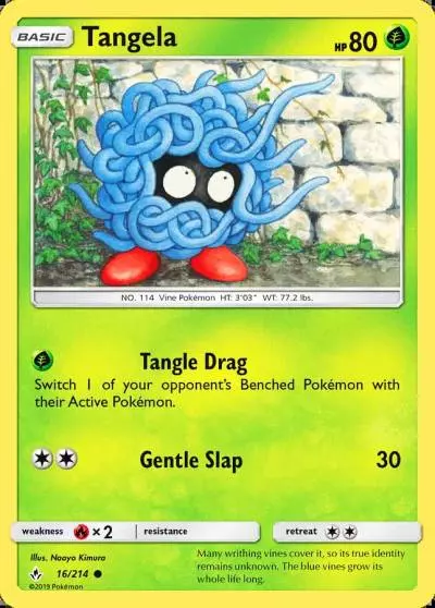 Tangela 16/214 Unbroken Bonds Pokemon card