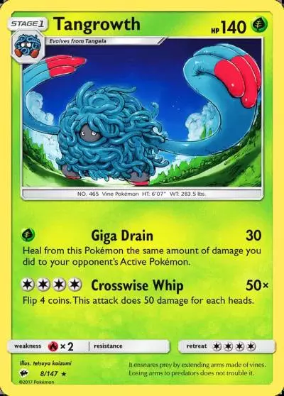 Tangrowth 8/147 Burning Shadows Pokemon card