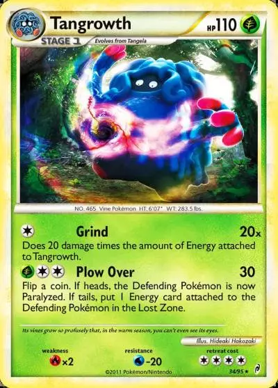 Tangrowth 34/95 Call of Legends Pokemon card