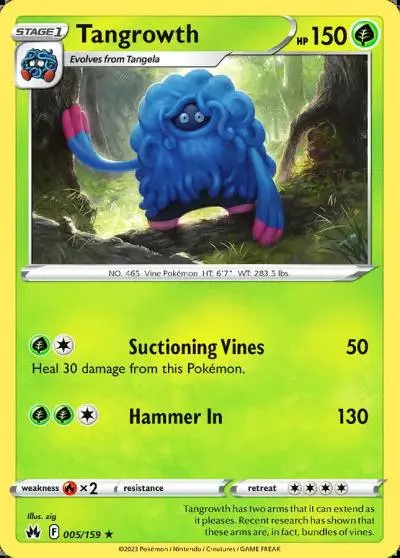 Tangrowth 5/159 Crown Zenith Pokemon card