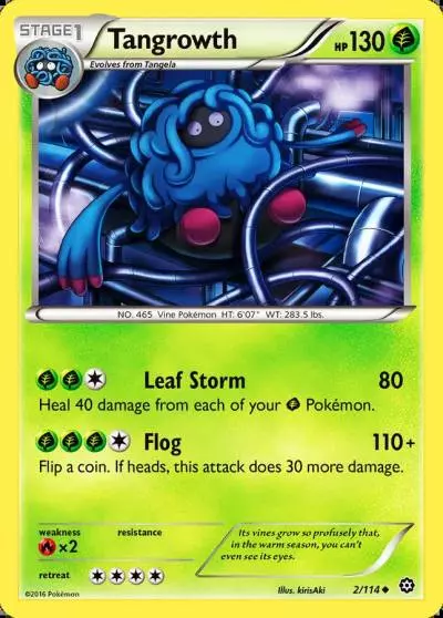 Tangrowth 2/114 Steam Siege Pokemon card