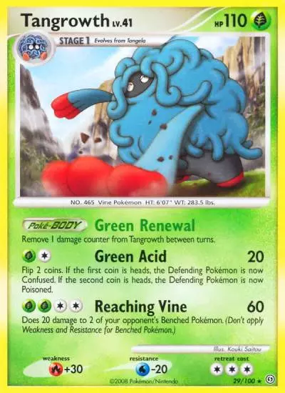 Tangrowth 29/100 Stormfront Pokemon card