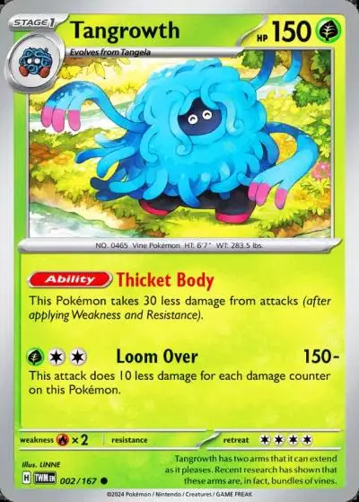 Tangrowth 2/167 Twilight Masquerade Pokemon card