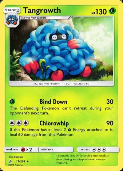 Tangrowth 17/214 Unbroken Bonds Pokemon card