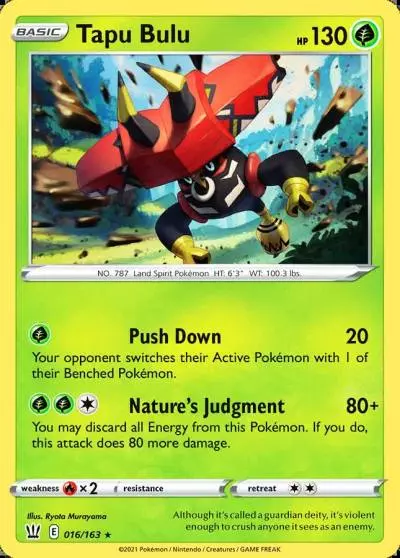 Tapu Bulu 16/163 Battle Styles Pokemon card