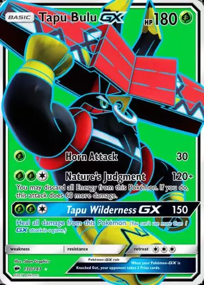 Tapu Bulu-GX 130/147 Burning Shadows Pokemon card