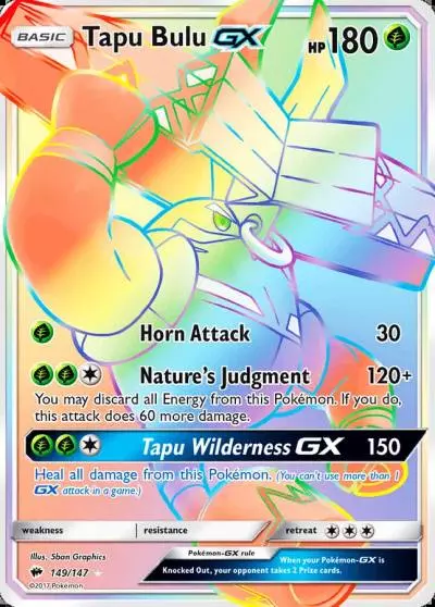 Tapu Bulu-GX 149/147 Burning Shadows Pokemon card