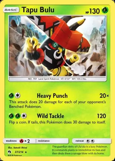 Tapu Bulu 37/214 Lost Thunder Pokemon card