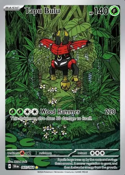 Tapu Bulu 65/64 Shrouded Fable Pokemon card
