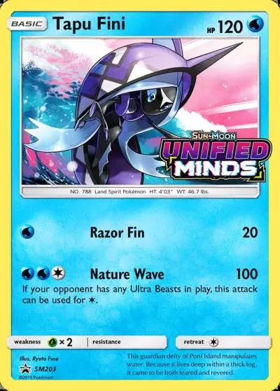 Tapu Fini SM203/248 SM Black Star Promos Pokemon card