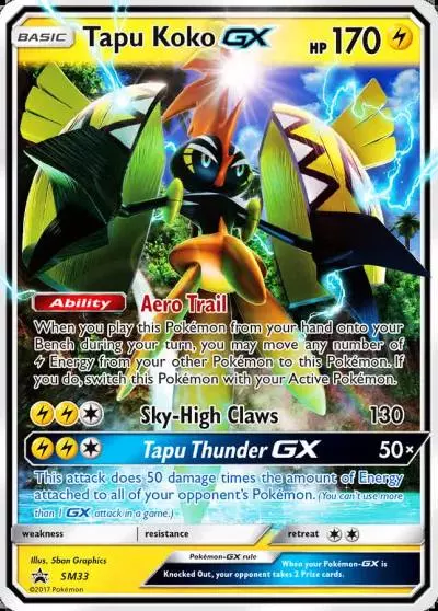 Tapu Koko-GX SM33/248 SM Black Star Promos Pokemon card