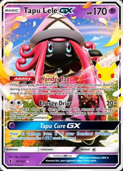 Tapu Lele-GX 60/25 Celebrations: Classic Collection Pokemon card