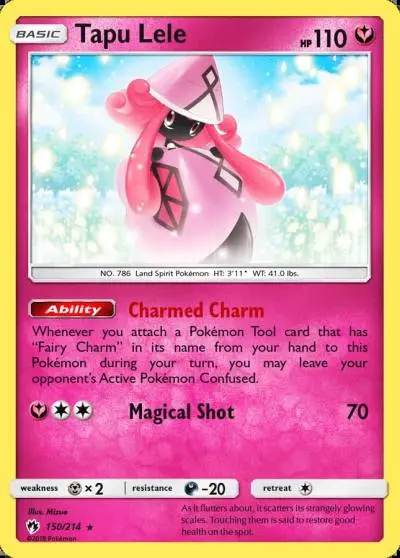 Tapu Lele 150/214 Lost Thunder Pokemon card