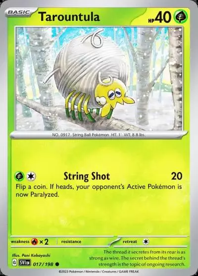 Tarountula 17/198 Scarlet & Violet Pokemon card