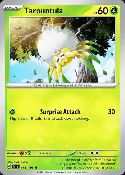 Tarountula 18/198 Scarlet & Violet Pokemon card