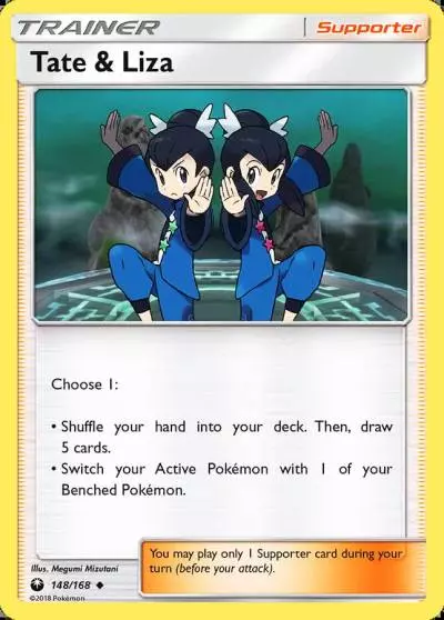 Tate & Liza 148/168 Celestial Storm Pokemon card
