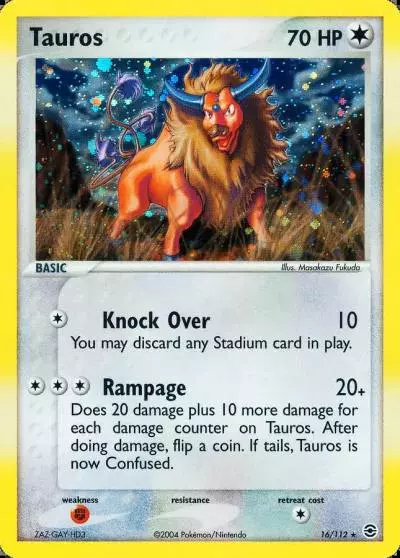 Tauros 16/112 FireRed & LeafGreen Pokemon card