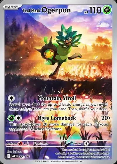 Teal Mask Ogerpon 123/165 Scarlet & Violet Black Star Promos Pokemon card