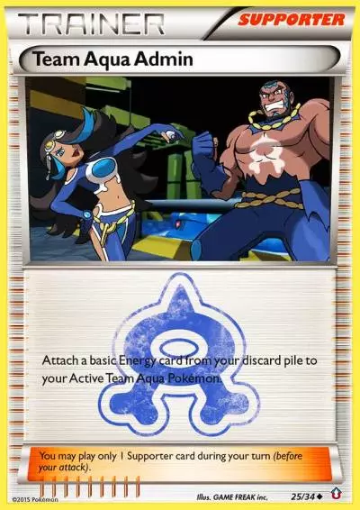 Team Aqua Admin 25/34 Double Crisis Pokemon card