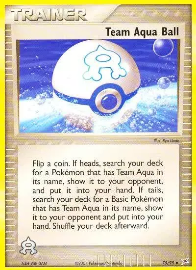 Team Aqua Ball 75/95 Team Magma vs Team Aqua Pokemon card