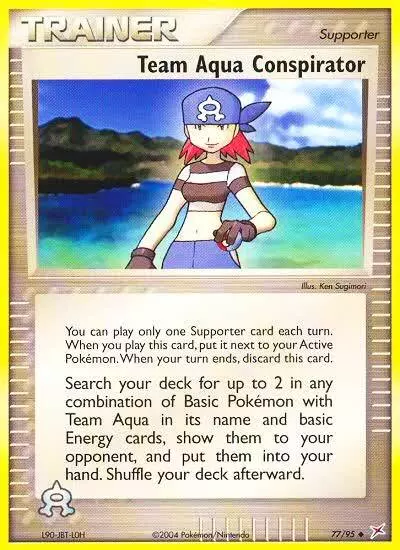 Team Aqua Conspirator 77/95 Team Magma vs Team Aqua Pokemon card