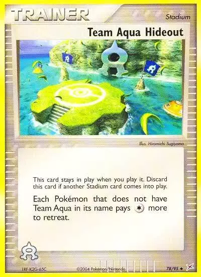 Team Aqua Hideout 78/95 Team Magma vs Team Aqua Pokemon card