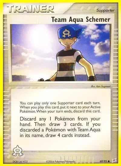 Team Aqua Schemer 69/95 Team Magma vs Team Aqua Pokemon card