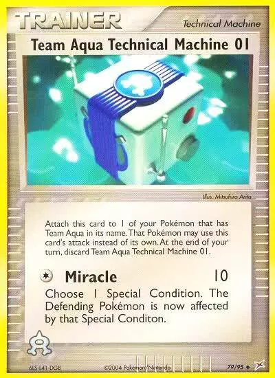 Team Aqua Technical Machine 01 79/95 Team Magma vs Team Aqua Pokemon card