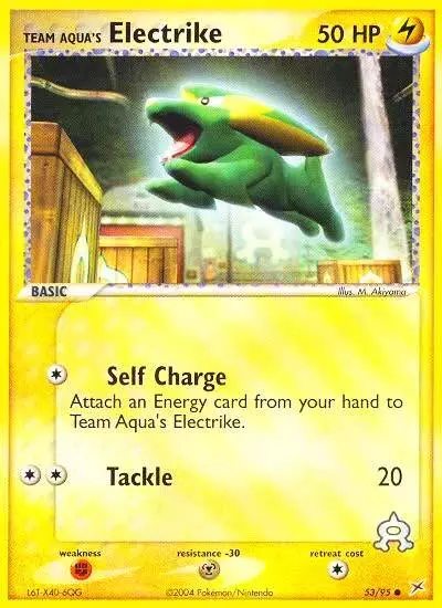 Team Aqua's Electrike 53/95 Team Magma vs Team Aqua Pokemon card