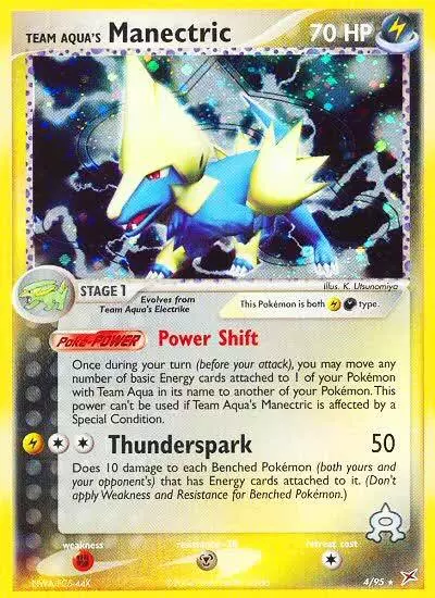 Team Aqua's Manectric 4/95 Team Magma vs Team Aqua Pokemon card