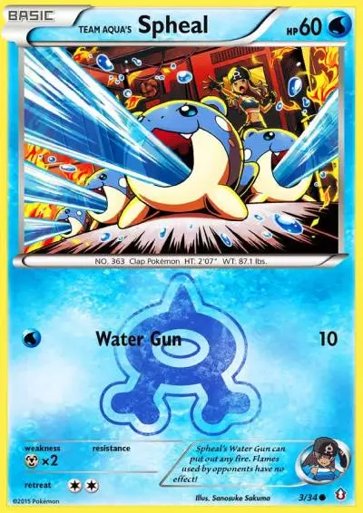 Team Aqua's Spheal 3/34 Double Crisis Pokemon card