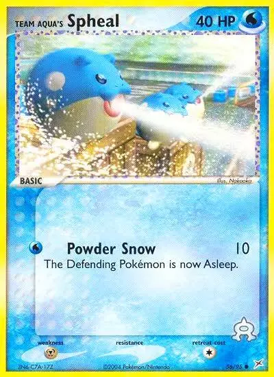 Team Aqua's Spheal 56/95 Team Magma vs Team Aqua Pokemon card