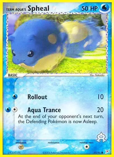 Team Aqua's Spheal 57/95 Team Magma vs Team Aqua Pokemon card