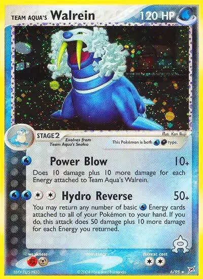 Team Aqua's Walrein 6/95 Team Magma vs Team Aqua Pokemon card