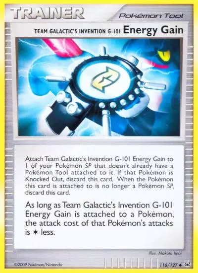 Team Galactic's Invention G-101 Energy Gain 116/127 Platinum Pokemon card