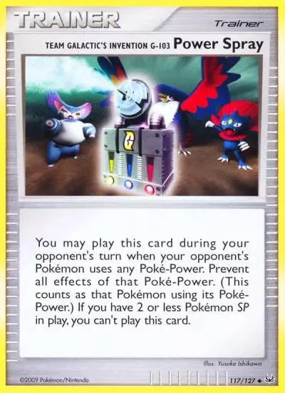 Team Galactic's Invention G-103 Power Spray 117/127 Platinum Pokemon card