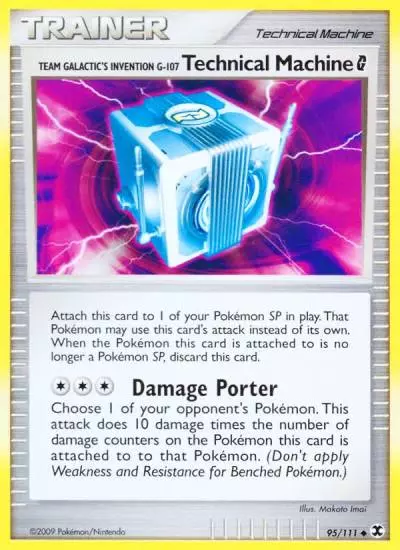 Team Galactic's Invention G-107 Technical Machine G 95/111 Rising Rivals Pokemon card
