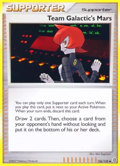 Team Galactic's Mars 126/132 Secret Wonders Pokemon card