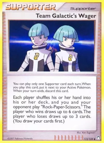 Team Galactic's Wager 115/123 Mysterious Treasures Pokemon card